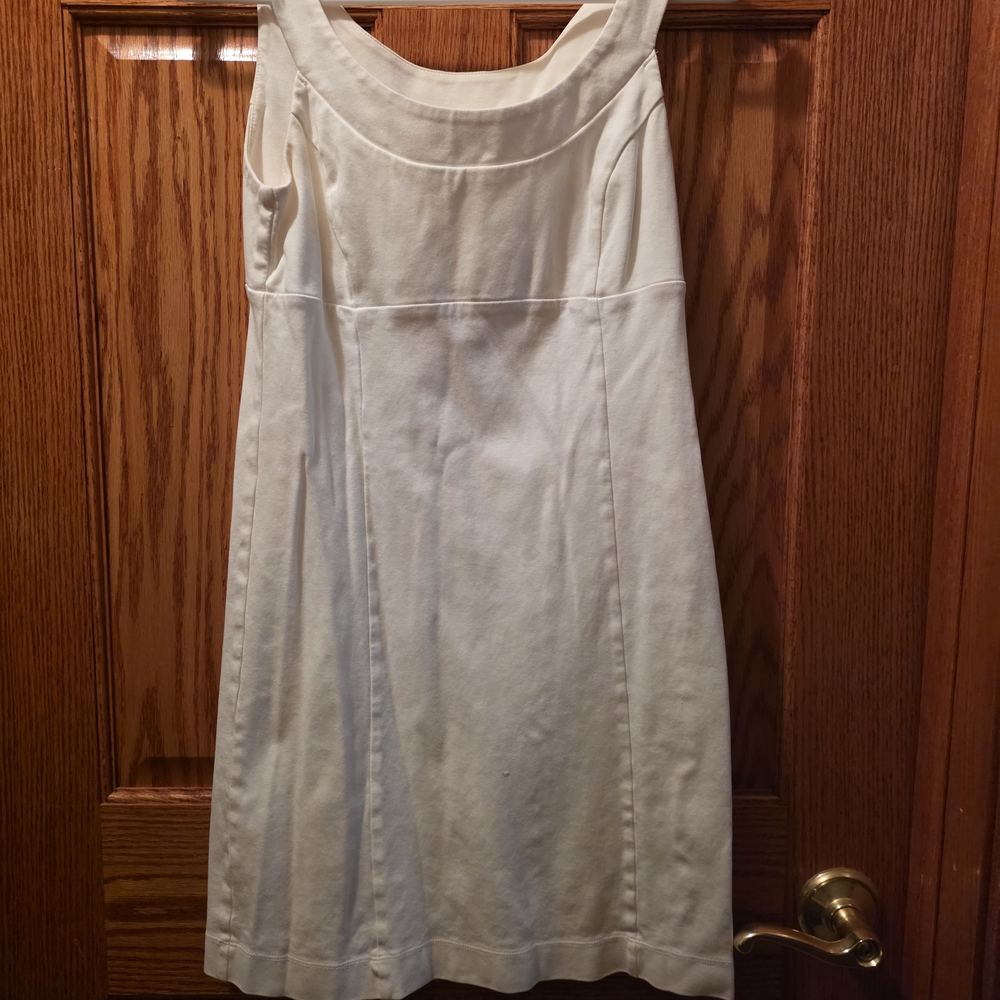 New York & Company Cream Mini Dress
